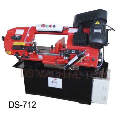 DS712 portable horizontal metal steel cutting bandsaw machine, stainless steel pipe cutting machine